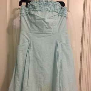 Lily Strapless Seersucker Dress (8)